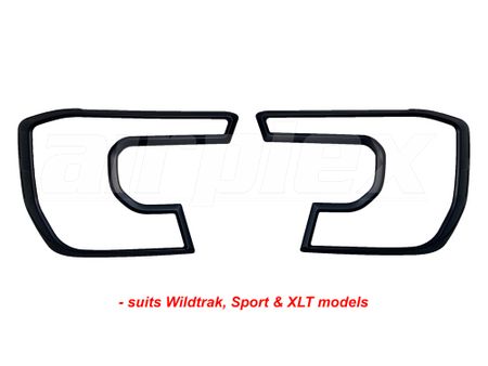 HEADLIGHT TRIM SET - BLACK - suits XLT, SPORT & Wildtrak models - does not fit XL/XLS