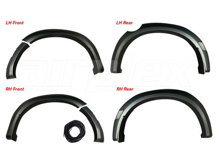 FLARE SET - WITHOUT BOLTS LOOK - suits WITHOUT side sensor - to suit models WITH rear step