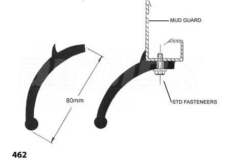 FLEXIBLE FLARE - BOTTOM MOUNT 70mm - 6m