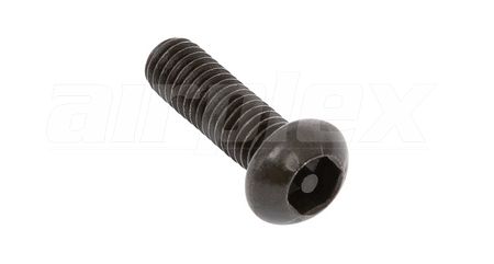 M6 X 20mm Black Button Security Screw (Stainless Steel) (6 Pack)