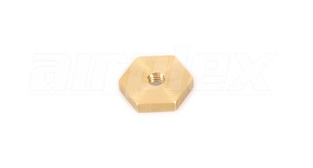M6 x 21.43mm x 4.4mm Brass Hex Nut (4 Pack)