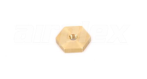 M6 x 21.43mm x 4.4mm Brass Hex Nut (4 Pack)
