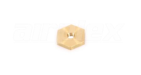 Rola Track M6 x 20.57mm x 3.5mm Brass Hex Nut (10 Pack)
