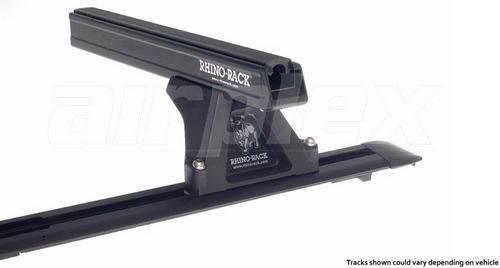 Roof Rack - Heavy Duty RLTF Trackmount Black 2 Bar Roof Rack