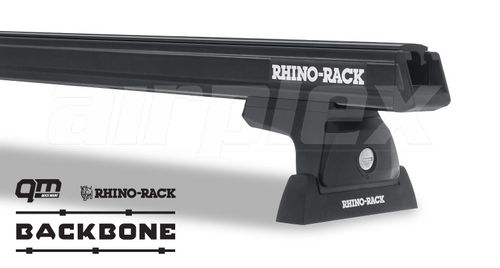 Roof Rack - Heavy Duty Black 2 Bar Rhino-Rack Backbone Roof Rack with RCL Legs