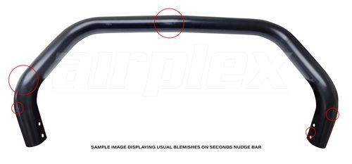 NUDGE BAR - WITHOUT CROSS BAR - BLACK (BAR ONLY)
