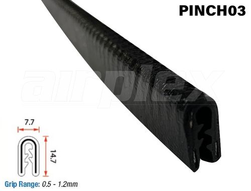 Pinchweld 14.7mm x 7.7M- PVC exterior (SOLD PER METRE)