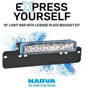 Number Plate LIGHT BAR SINGLE ROW LICENCE PLATE 10" EX2