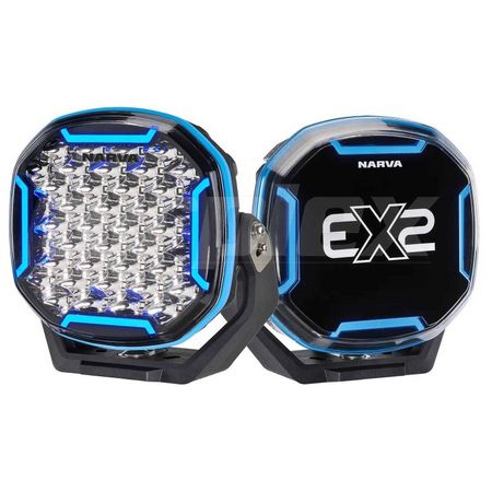 RGB ENABLED DRIVING LIGHT - NARVA EX2-R - 9" INCH - PAIR - (controller included)