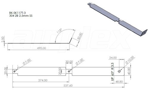 BRACKET TO SUIT SK117T No 3 (550MMM)