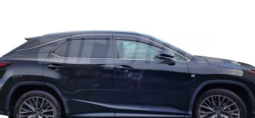 WEATHERSHIELD - SLIM - DARK TINT - 4 PIECE SET - CHROME EDGE