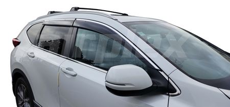 WEATHERSHIELD - SLIM - DARK TINT - 4 PIECE SET - CHROME EDGE