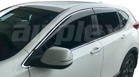 WEATHERSHIELD - SLIM - DARK TINT - 4 PIECE SET - CHROME EDGE