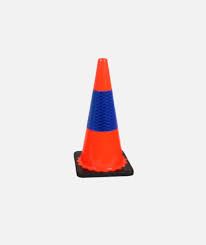 450mm ORG CONE WITH BLU COLLAR