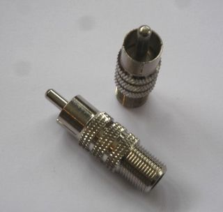 F SOCKET TO RCA PLUG