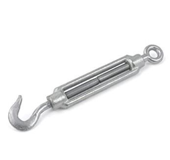 TURNBUCKLE HOOK + EYE GALV M16