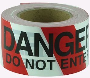 RED&WHITE DO NOT ENTER TAPE 75MM X 100M