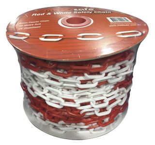 MAXISAFE RED & WHITE SAFETY CHAIN 6MM