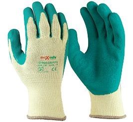 GREEN GRIPPA LATEX CRINKLE GRIP GLOVE LG