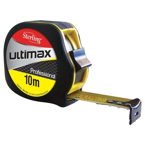 PROFESSIONAL TAPE MEASURE 10M X 25MM