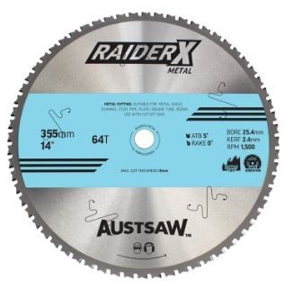 RAIDERX METAL BLADE 355MM X 25.4 X 64T