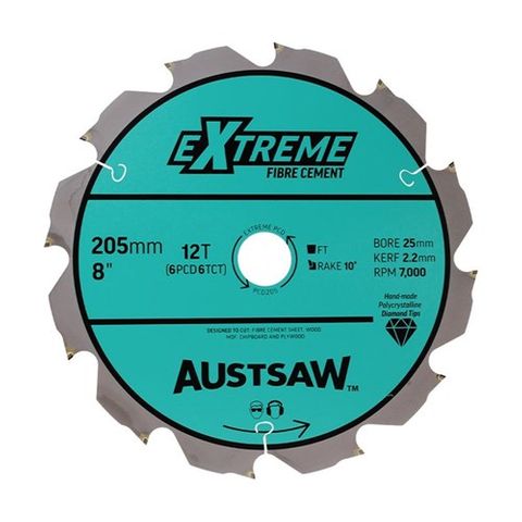 FIBRE CEMENT 205MM DIAMOND BLADE 6PCD 6T