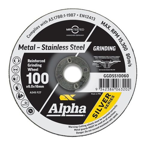 GRINDING WHEEL SILVER 125 X 6.0 A30