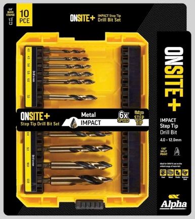 10 PIECE ONSITE PLUS IMPACT STEP TIP SET