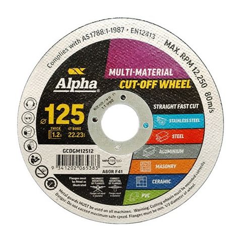 MULTI-MATERIAL CUT-OFF WHEEL 125 X 1.2MM