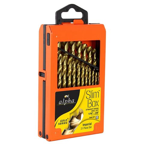 21P IMPERIAL SLIMBOX DRILL SET 1/16-3/8