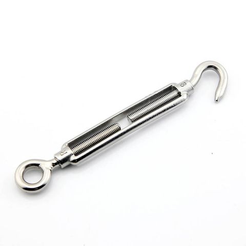 SS316 TURNBUCKLE HOOK + EYE M6 X 90