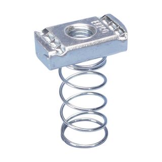 STRUT NUT LONG SPRING ZINC M10