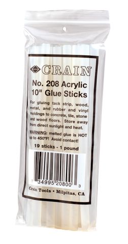 ACRYLIC 10" GLUE STICKS (BAG OF 19 STICKS)