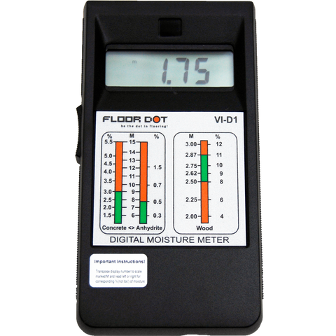 WOOD & CONCRETE MOISTURE METER W/  CARRYING CASE