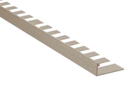 (CHECK DIAFL3/8-FL-850) 3/8" (10MM) TILE EDGE CONTOUR SATIN TITANIUM