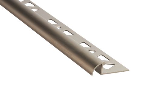 (CHECK DIARD3/8-RD-850) 3/8" (10MM) ROUND TILE EDGE SATIN TITANIUM