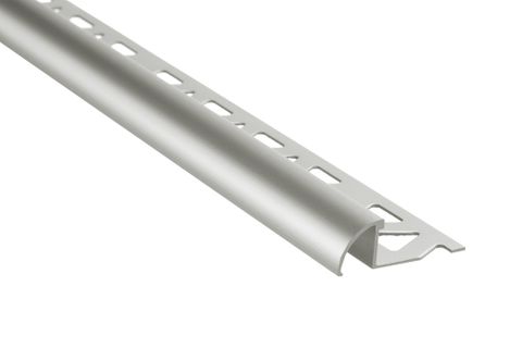 (CHECK DIARD1/2-RD-222) 1/2" (12MM) ROUND TILE EDGE SATIN CLEAR ANODIZED