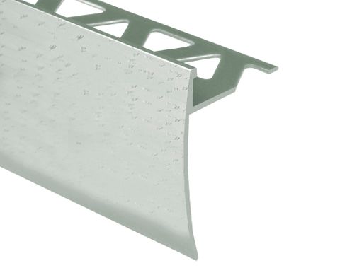 1/2" (12MM) TILE NOSING HAMMERED BRIGHT CLEAR