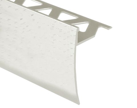 1/2" (12MM) TILE NOSING HAMMERED CLEAR ANODIZED
