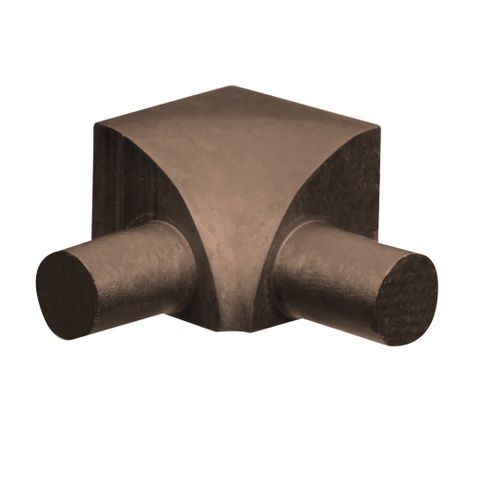 3/8" (10MM) INSIDE CERAMIC CORNER SATIN ANTIQUE BRONZE