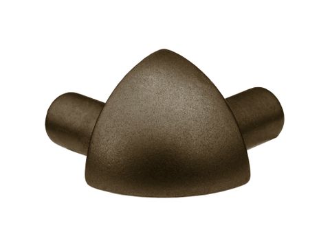 3/8" (10MM) OUTSIDE CERAMIC CORNER SATIN ANTIQUE BRONZE