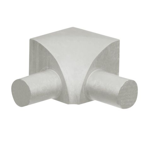 3/8" (10MM) INSIDE(CHECK DIACIN3/8CIN-222) CERAMIC CORNER SATIN CLEAR ANODIZED