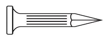 1662-01 3/4" 9GA EXTRA HEAVY FLUTED NAIL 1# BAG