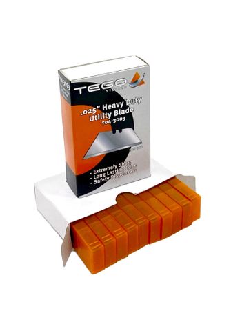 .025" HD 2-NOTCH UTILITY BLADE (BOX OF 10 TUBES/100 BLADES)