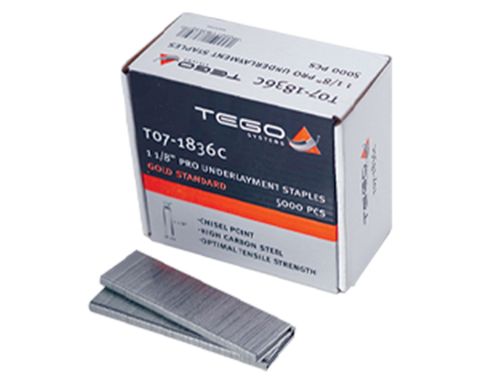 1 1/8" CHISEL POINT UNDERLAYMENT STAPLE (5000 IN BOX)