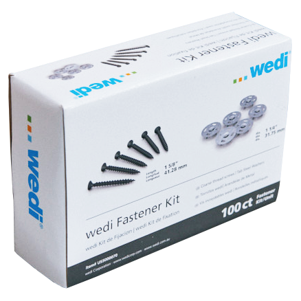 WEDI FASTENER KIT (100 WEDI SCREWS AND 100 WEDI WASHER WITH TABS)