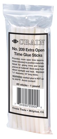 EXTRA OPEN TIME 10" GLUE STICKS (BAG OF 20 STICKS)