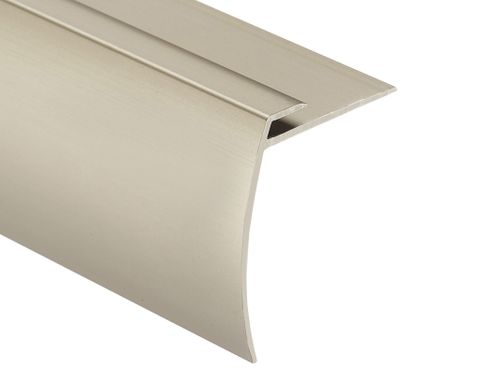 5/64"-1/8" (2MM-3MM) NOSING LVT SATIN TITANIUM