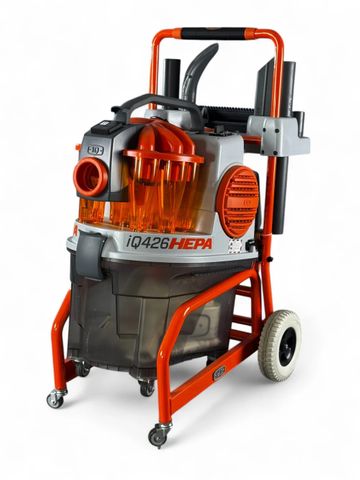 190CFM CYCLONIC DUST EXTRACTOR WITH HEPA FILTRATION (INC. CART + ACCESSORY RACK)
