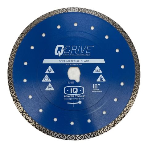 ~DI (DISCONTINUED) 10" Q-DRIVE SOFT MATERIAL "BLUE" BLADE FOR USE WITH THE IQTS244